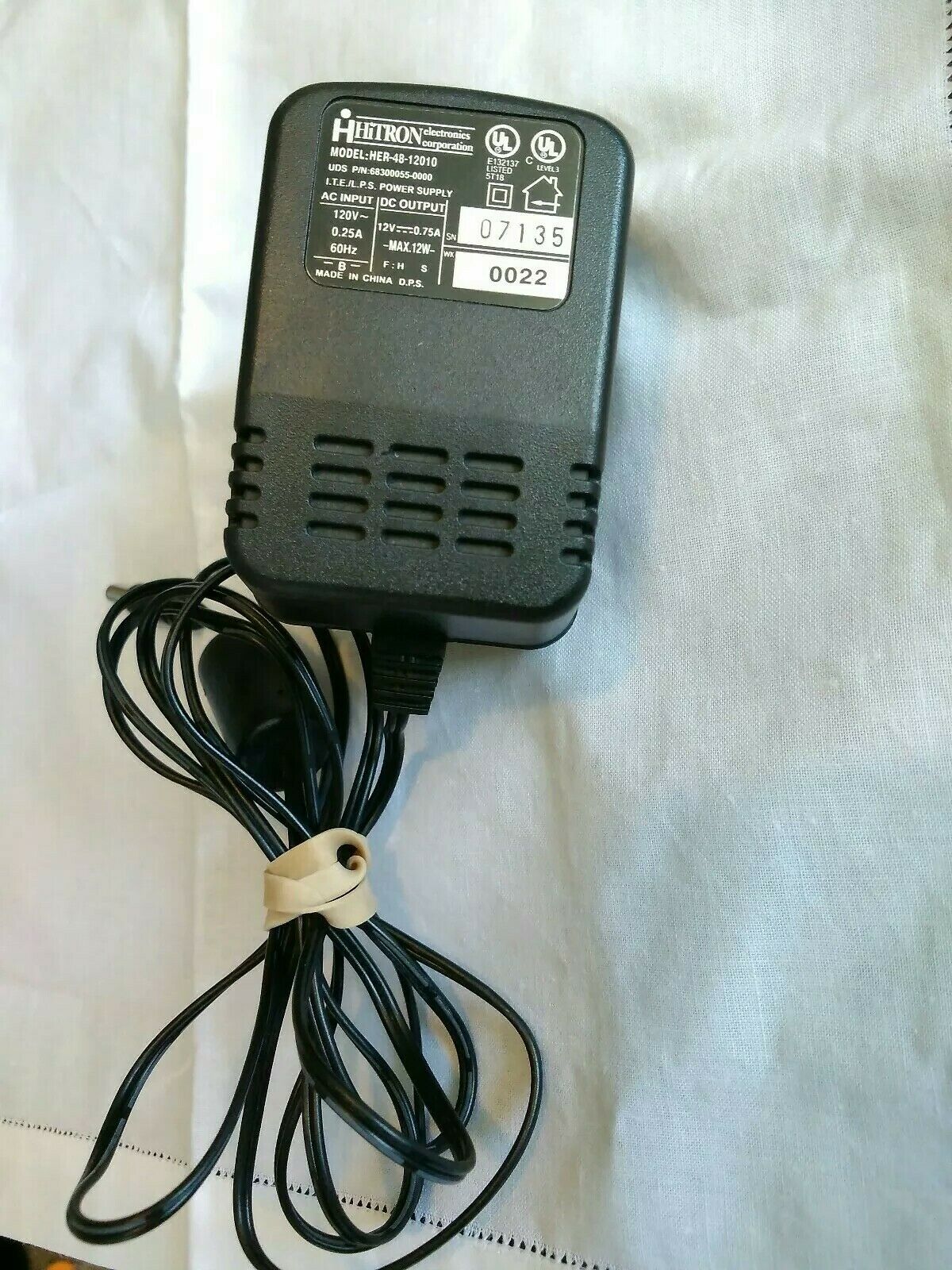 *Brand NEW*HiTRON HER-48-12010 Class 2 Transformer 12V 0.75A Ac Adapter